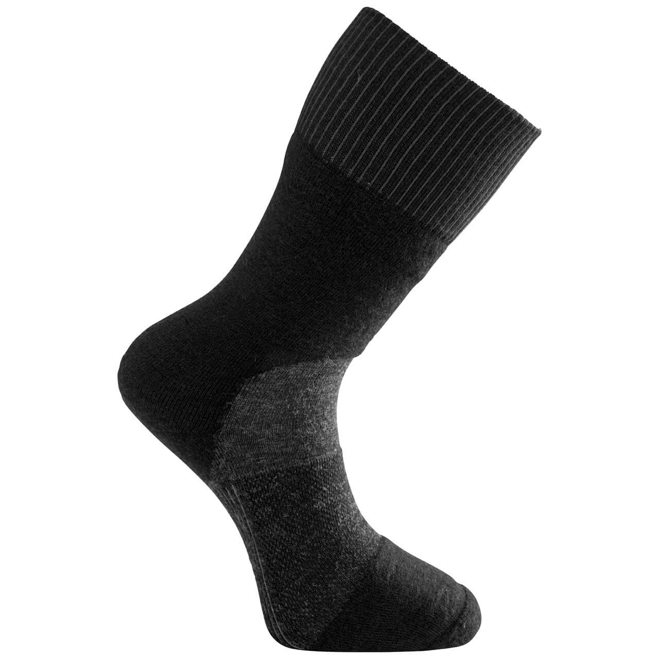 Woolpower Skilled Socken 400 - Black/Dark Grey, 45-48