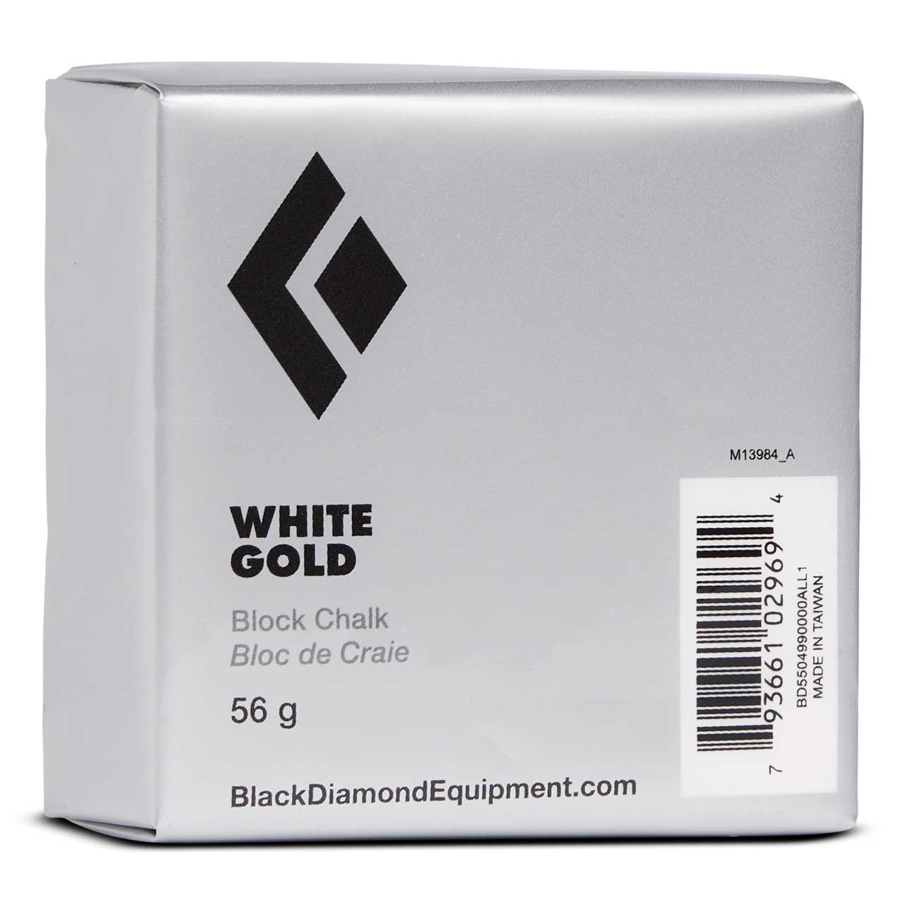 Black Diamond Solid White Gold Block