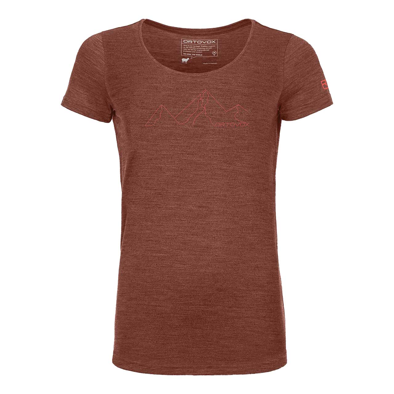 Ortovox 150 Cool Mountain T-Shirt W - Clay Orange Blend, L