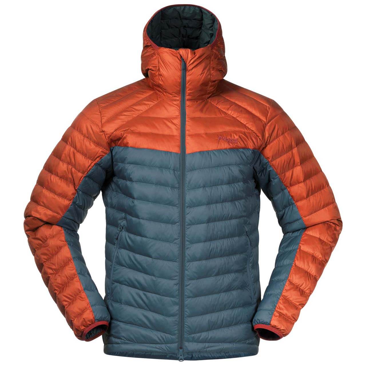 Bergans Roros Down Light Jacke - ForestFrost/Br Magma, S