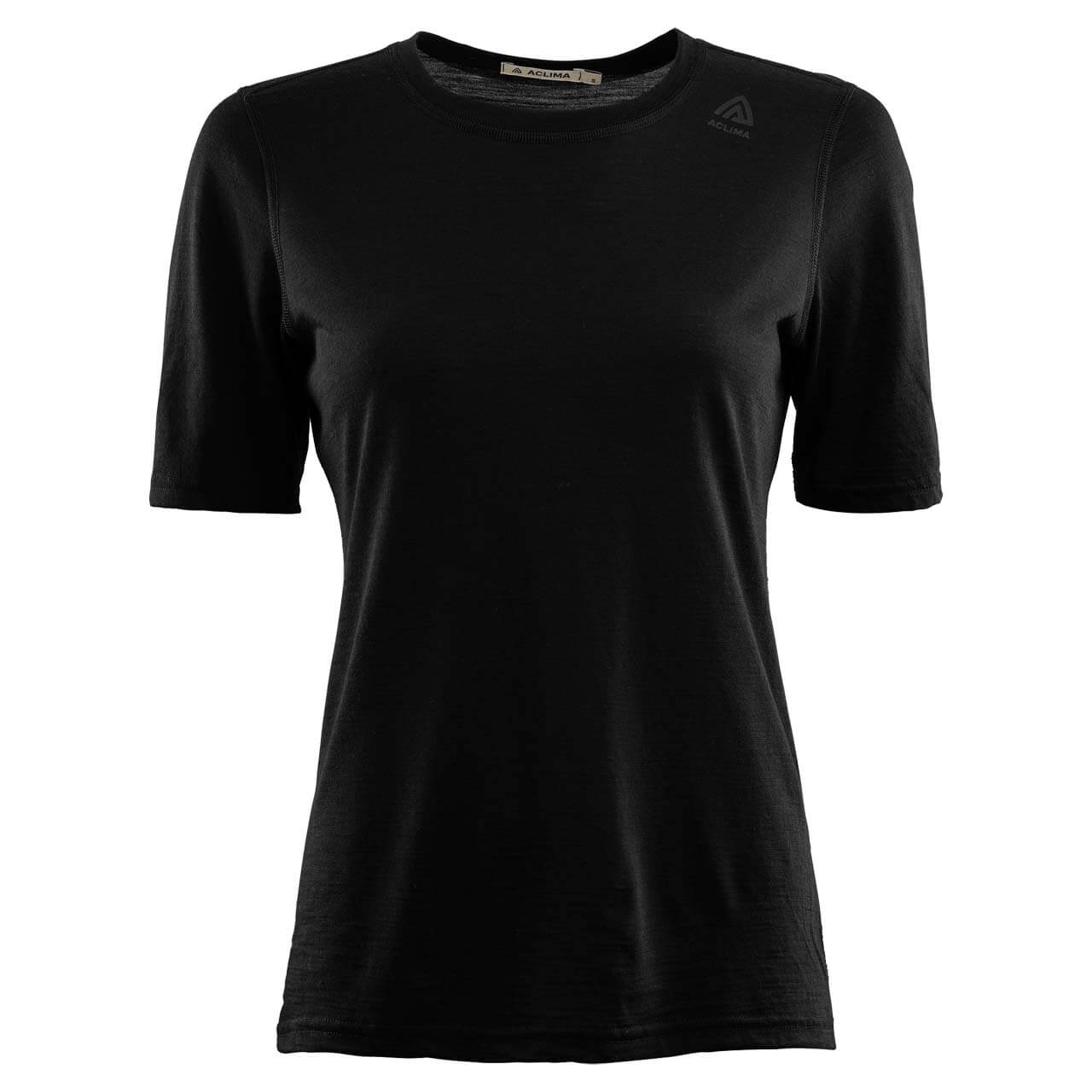 Aclima Lightwool Merino Damen-T-Shirt - Jet Black, M