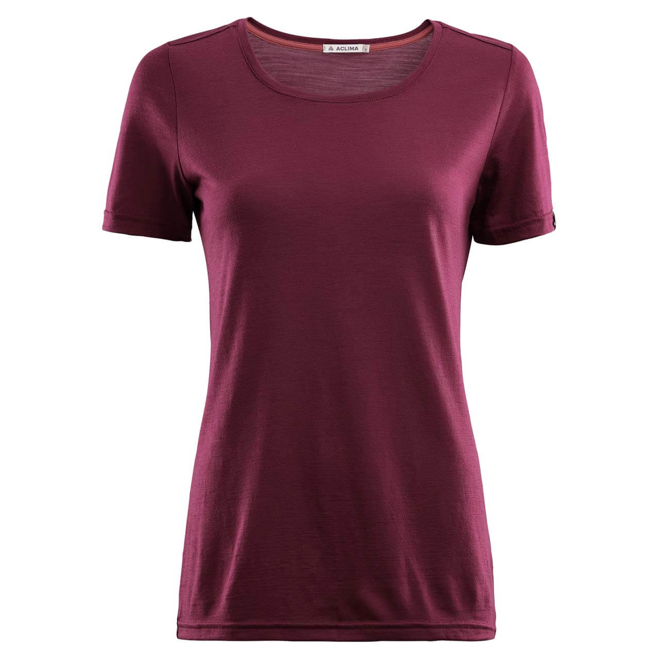 Aclima Lightwool Damen T-Shirt - Zinfandel, L