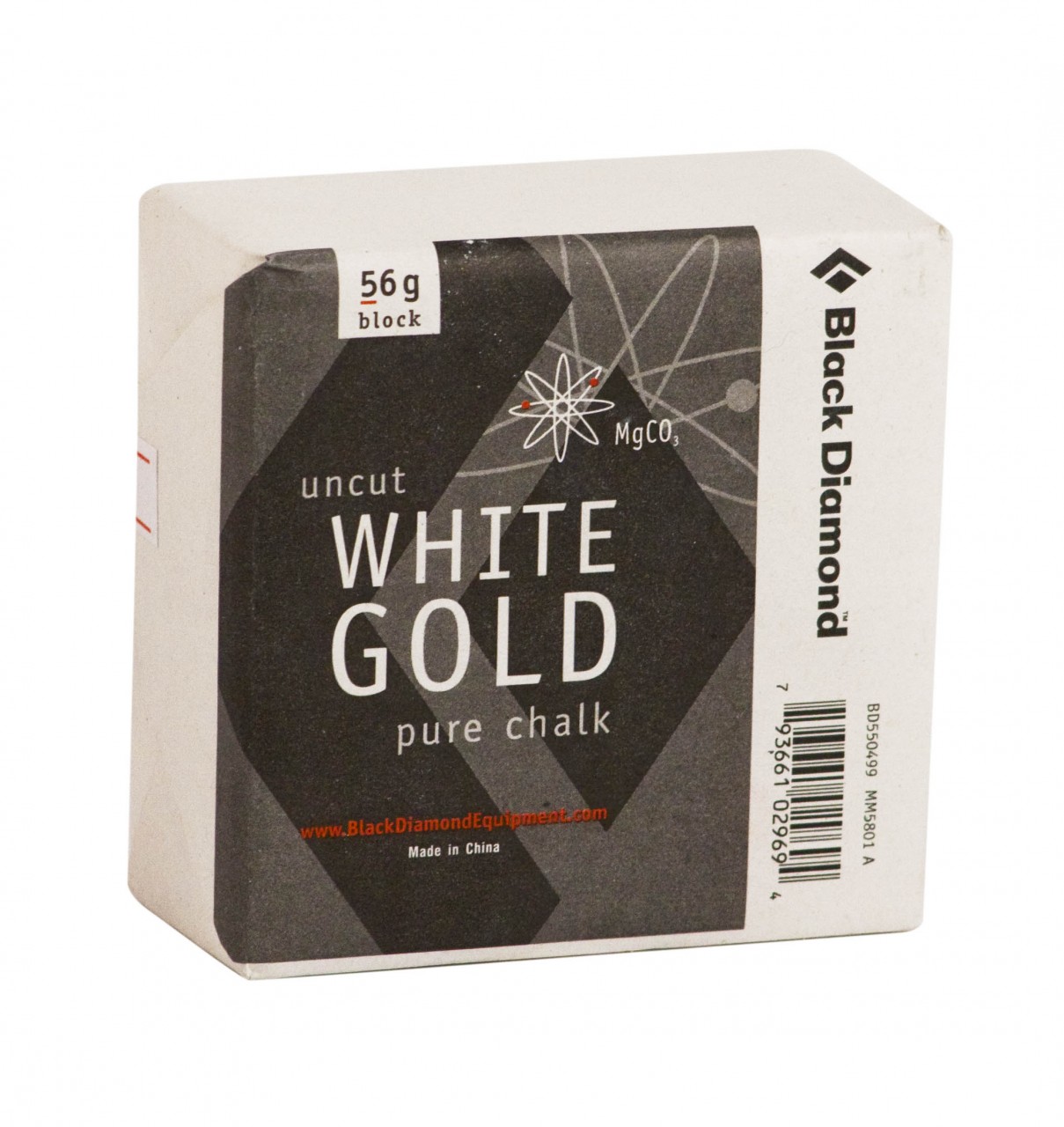 Black Diamond Solid White Gold Block